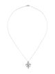 Necklace 14K Diamond Fleur dis Lis Pendant Necklace