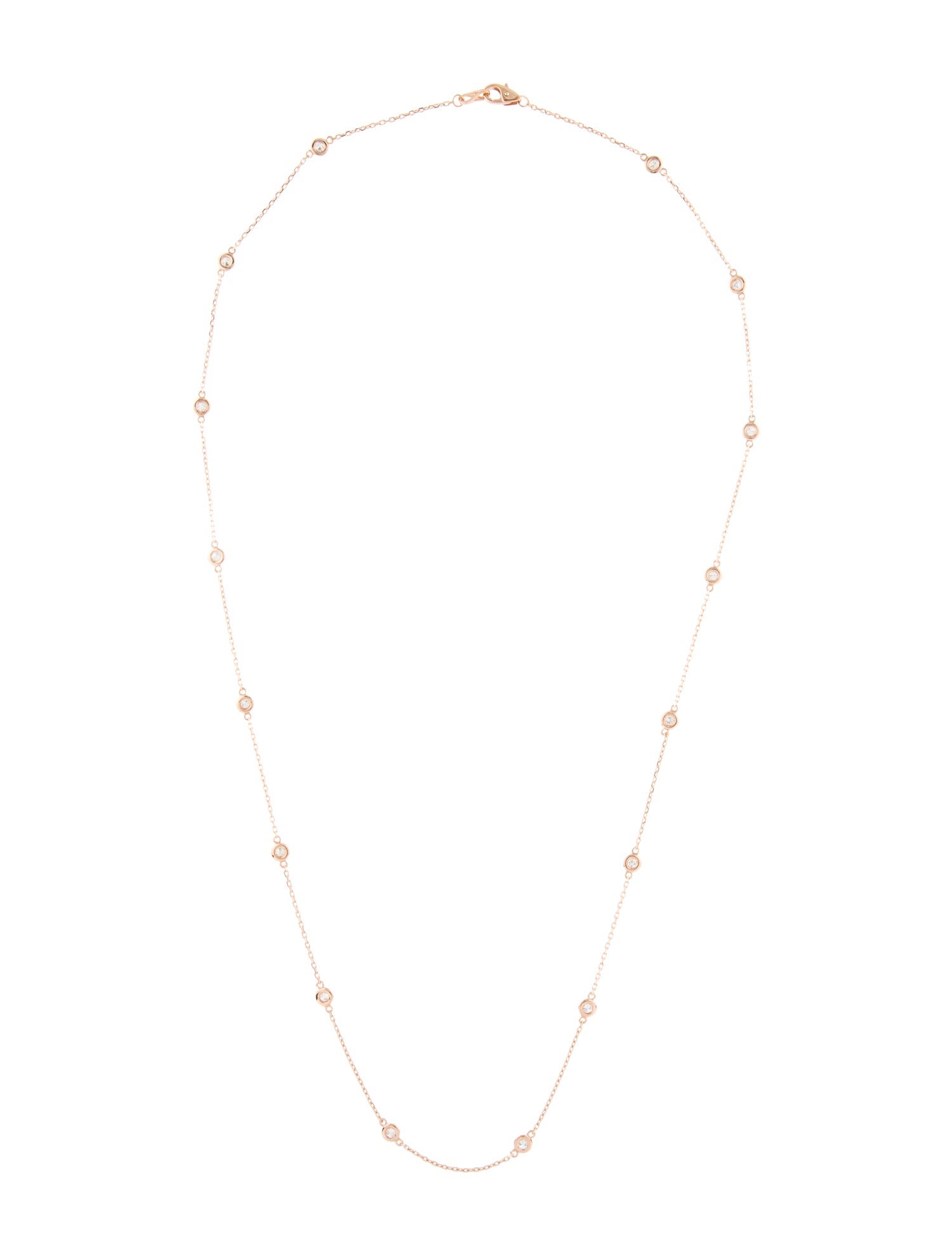 Necklace 14K Diamond Station Necklace