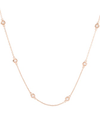 Necklace 14K Diamond Station Necklace