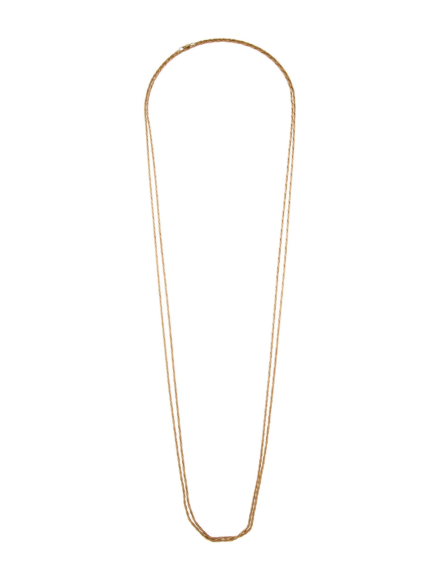Necklace 14K Twist Extra Long Chain
