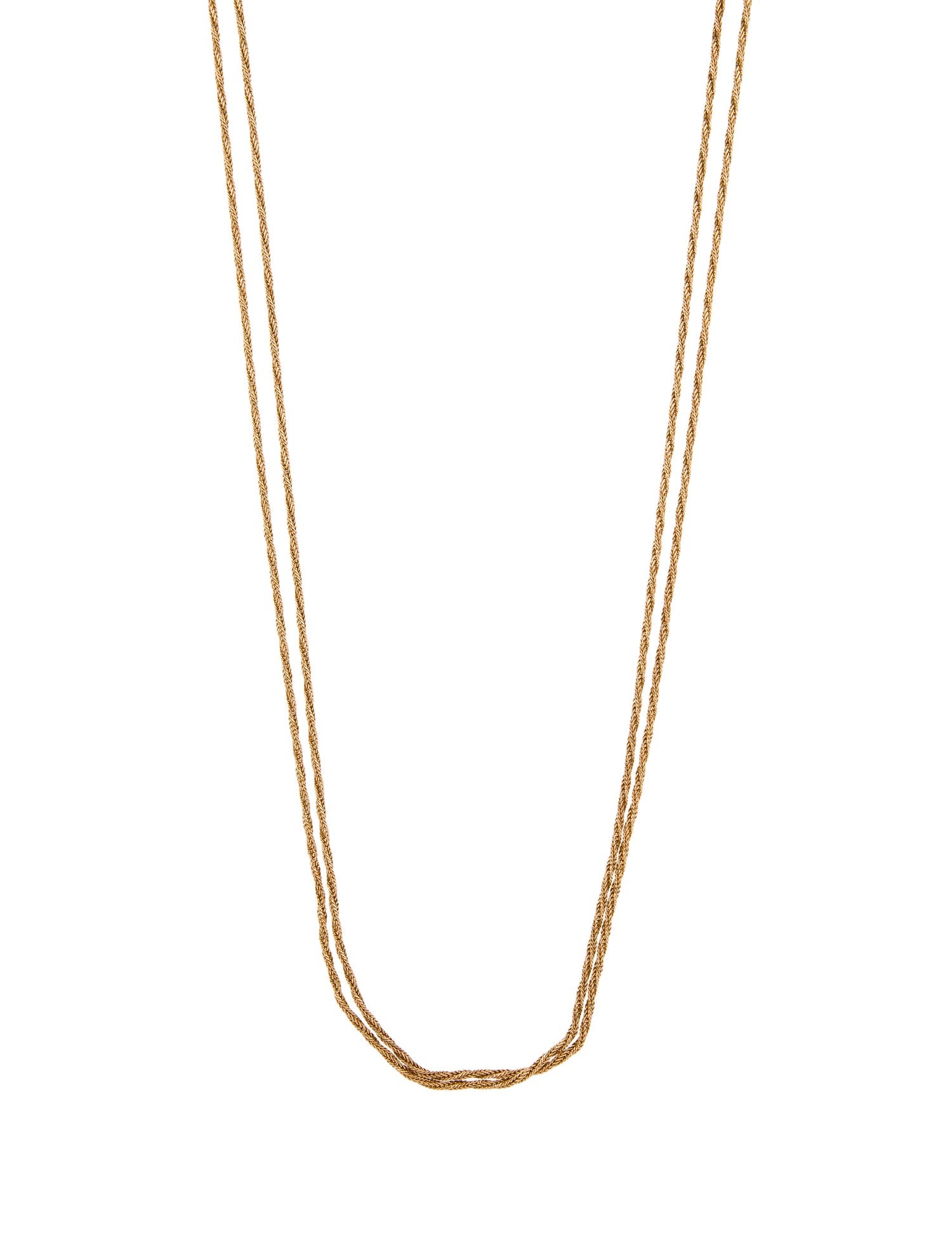 Necklace 14K Twist Extra Long Chain