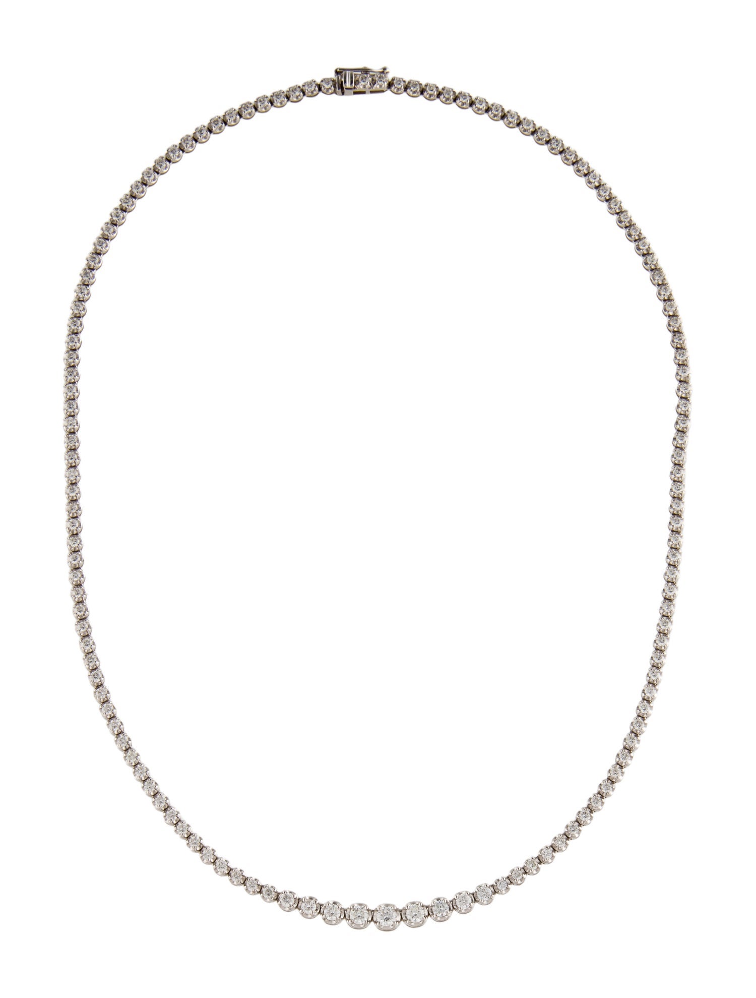 Necklace 14K 3.28ctw Diamond Graduated Tennis Necklace