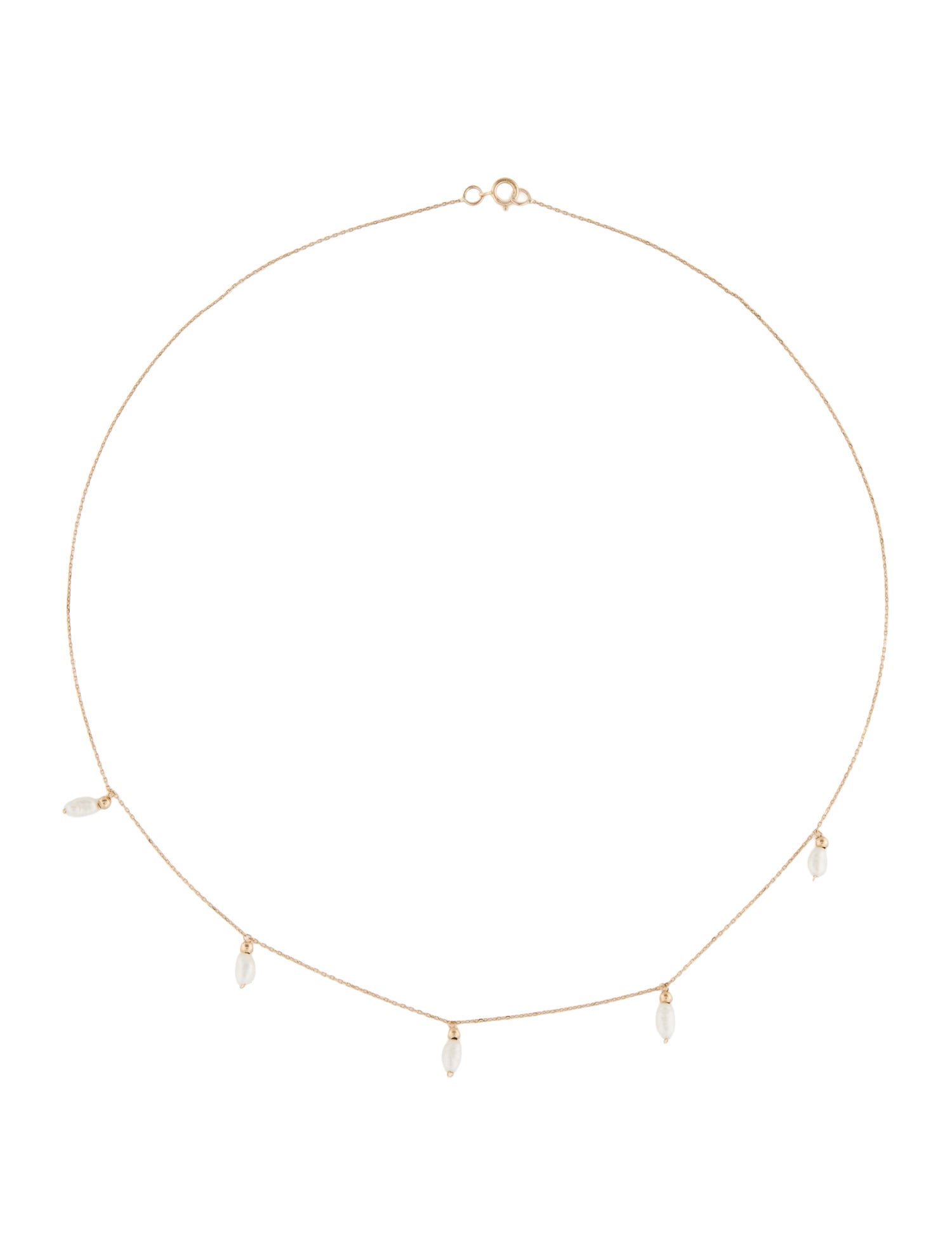 Necklace 14K Pearl Station