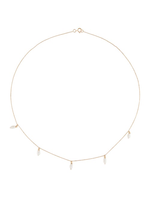 Necklace 14K Pearl Station Necklace