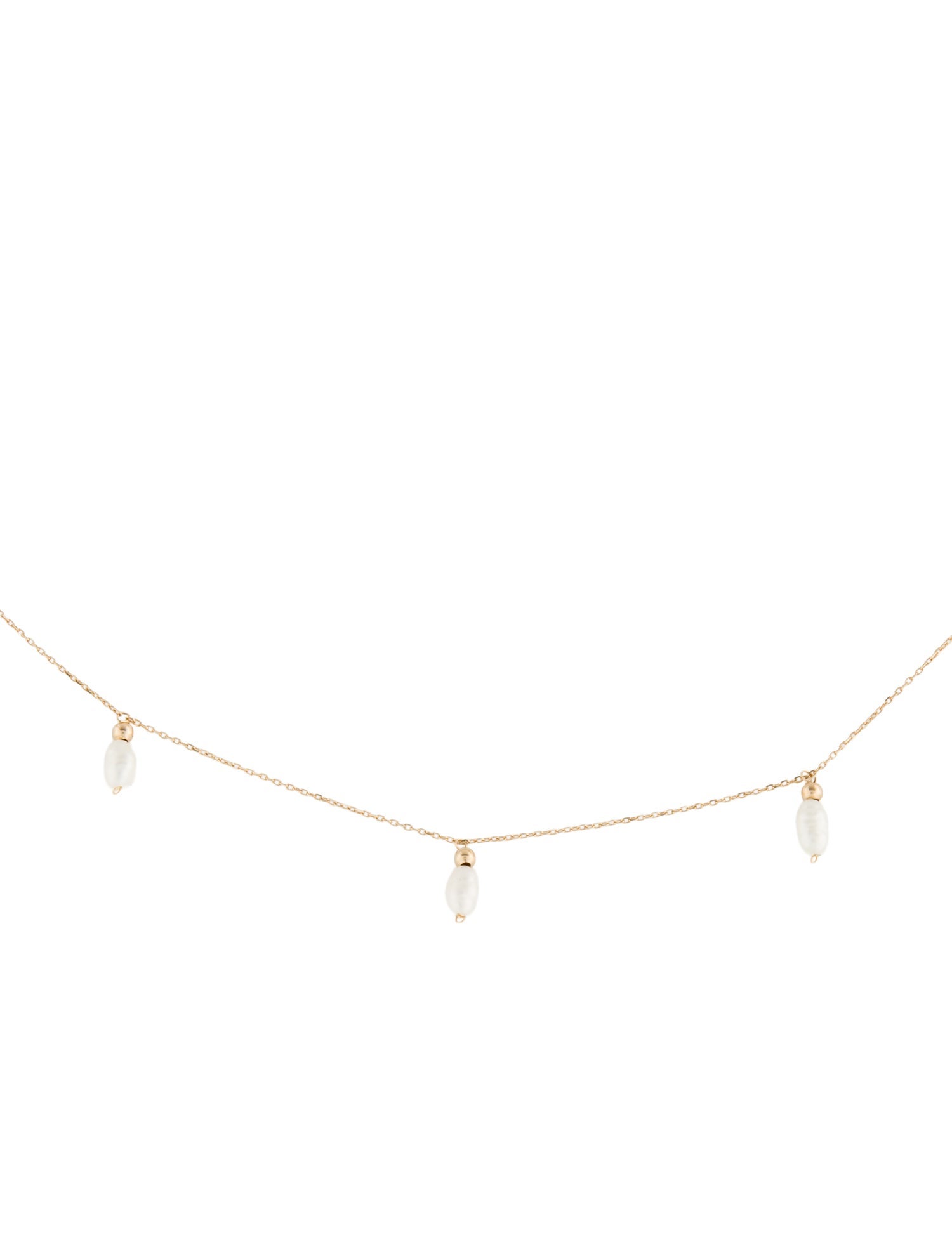 Necklace 14K Pearl Station