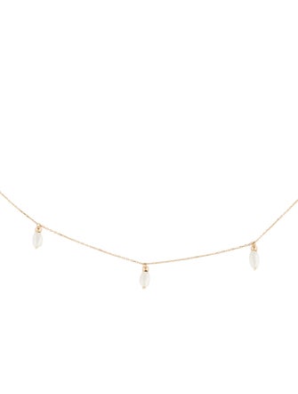 Necklace 14K Pearl Station Necklace