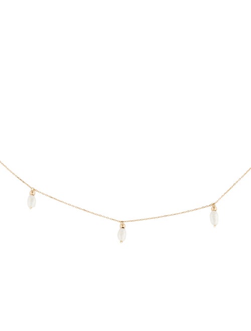 Necklace 14K Pearl Station Necklace