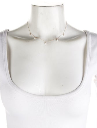 Necklace 14K Pearl Station Necklace