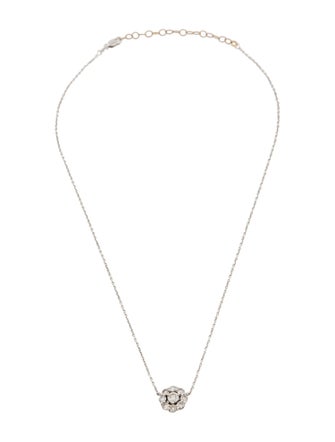 Necklace 14K 1.31ctw Diamond Cluster Pendant Necklace