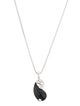 Necklace 18K Onyx & Diamond Pendant Necklace