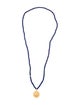 Necklace 24K Lapis Lazuli Bead Strand Pendant Necklace