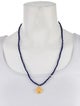 Necklace 24K Lapis Lazuli Bead Strand Pendant Necklace