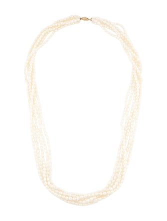Necklace 14K Pearl Muti-Strand Necklace