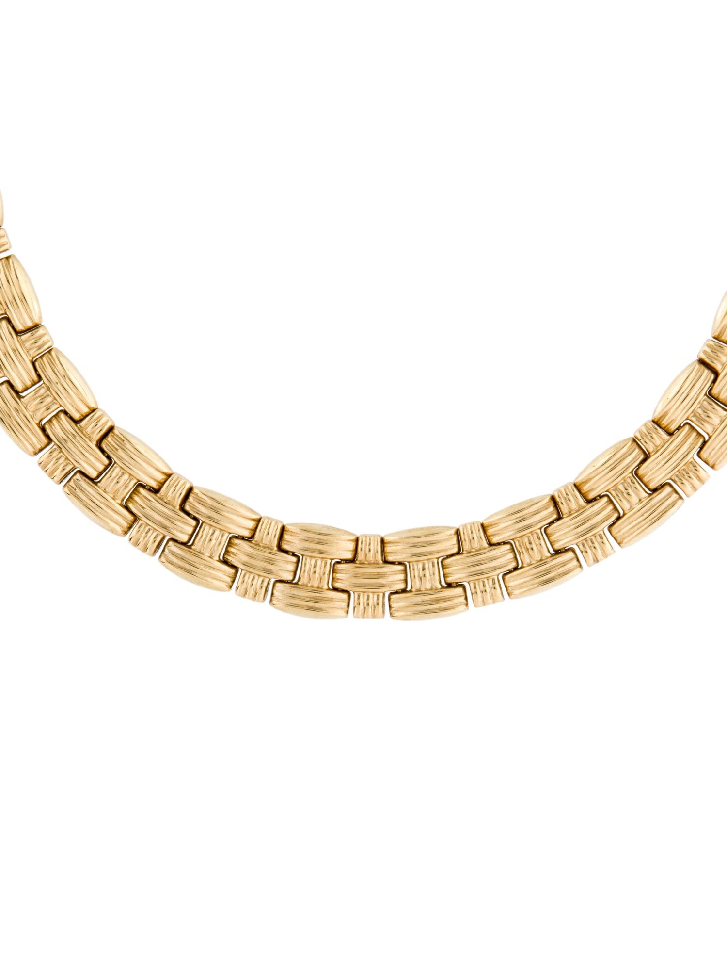 Necklace 14K Two-Tone Reversible Woven Chain