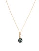 Necklace Galatea 14K Pearl, Turquoise & Diamond Craved Pendant Necklace