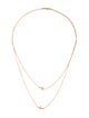 Necklace 14K Cross Double Strand Necklace