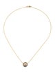 Necklace 14K Carved Pearl & Diamond Pendant Necklace