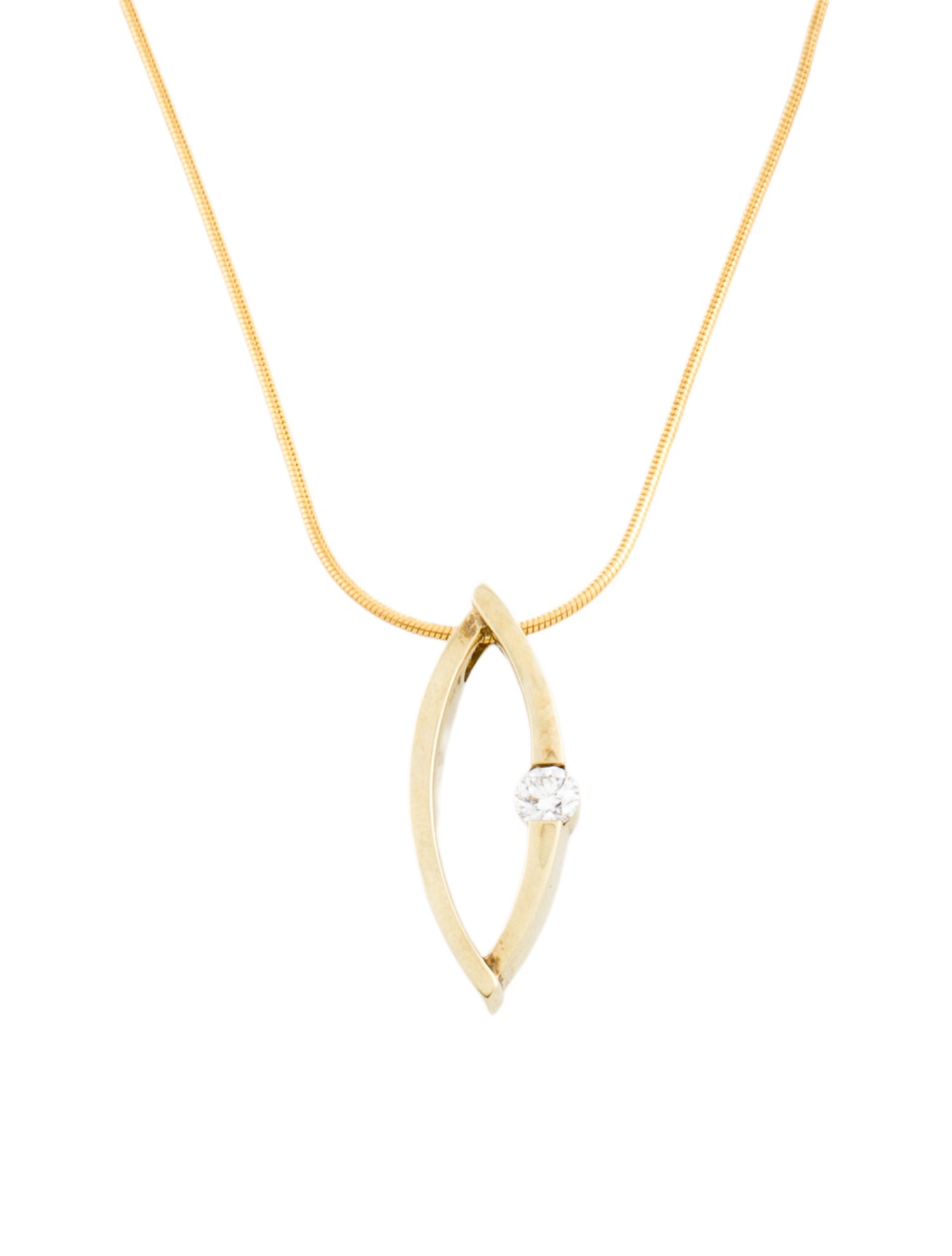 Necklace 14K Diamond Pendant Necklace