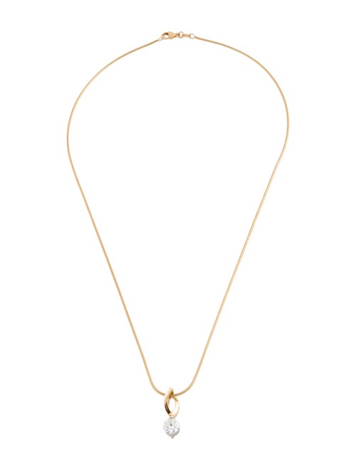 Necklace 14K 1.01ct Diamond Pendant Necklace