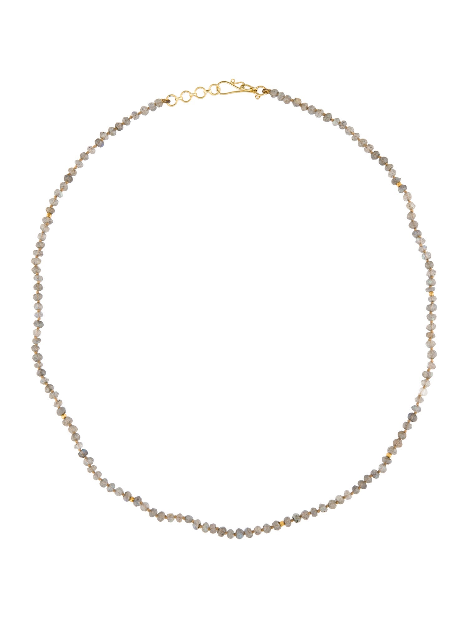 Necklace 18K Labradorite Bead