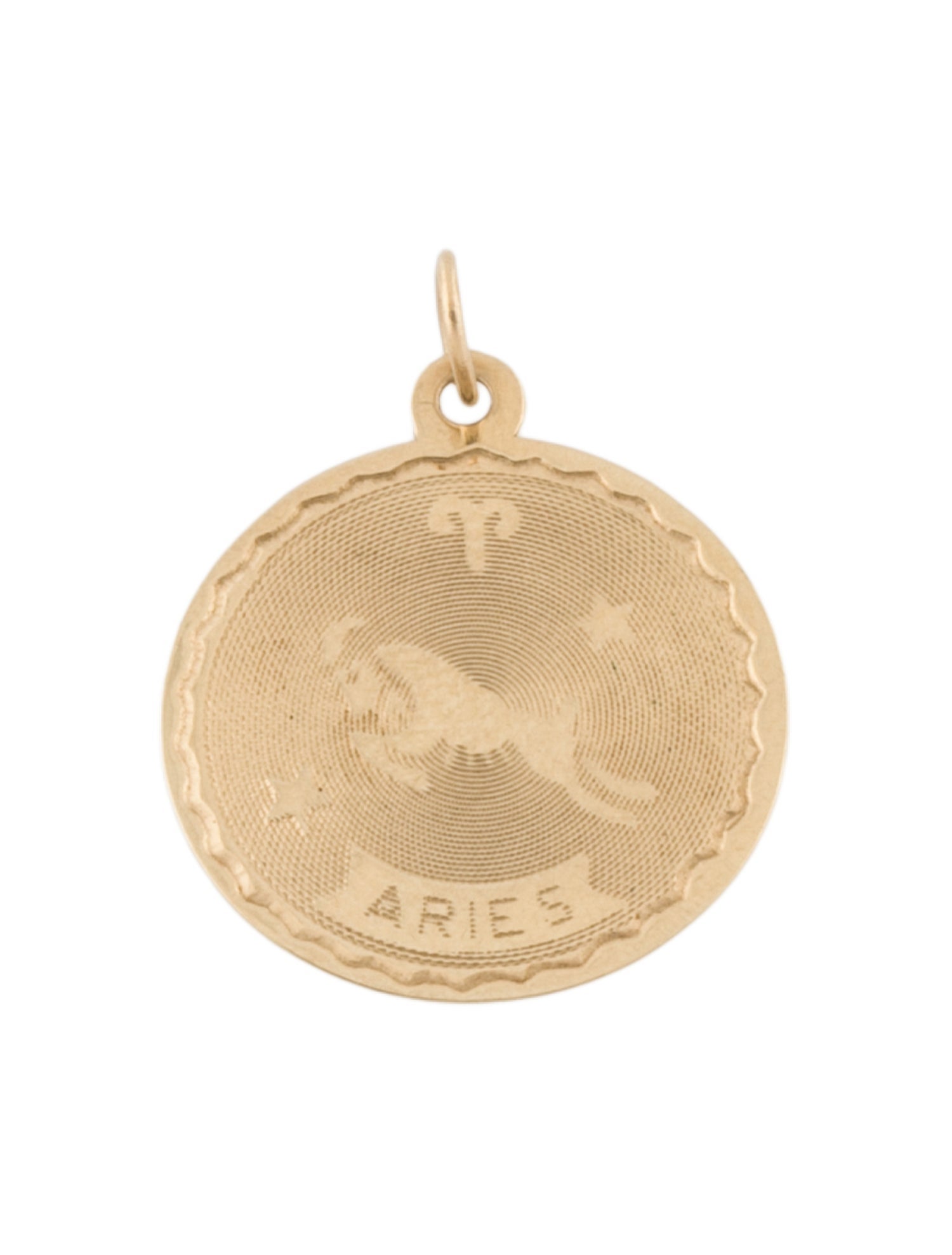 Necklace 14K Aries Disc Pendant