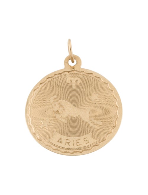 Necklace 14K Aries Disc Pendant