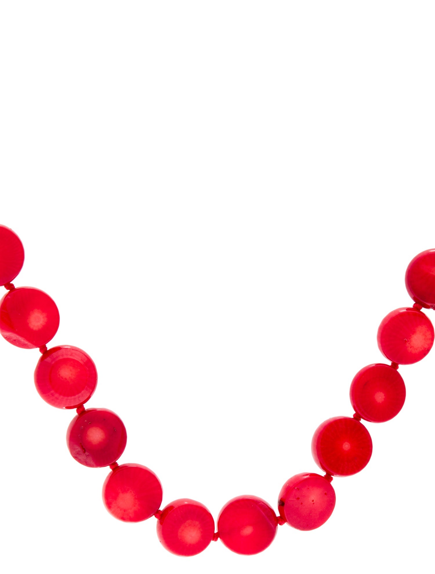 Necklace 14K Dyed Coral Bead Strand