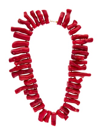 Necklace 14K Dyed Coral Necklace