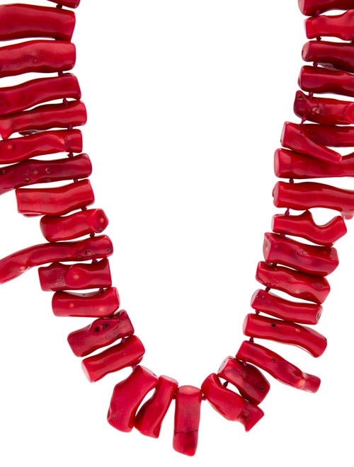 Necklace 14K Dyed Coral Necklace