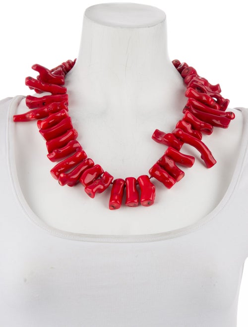 Necklace 14K Dyed Coral Necklace