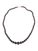 Necklace 14K Garnet Graduated Bead Strand Necklace