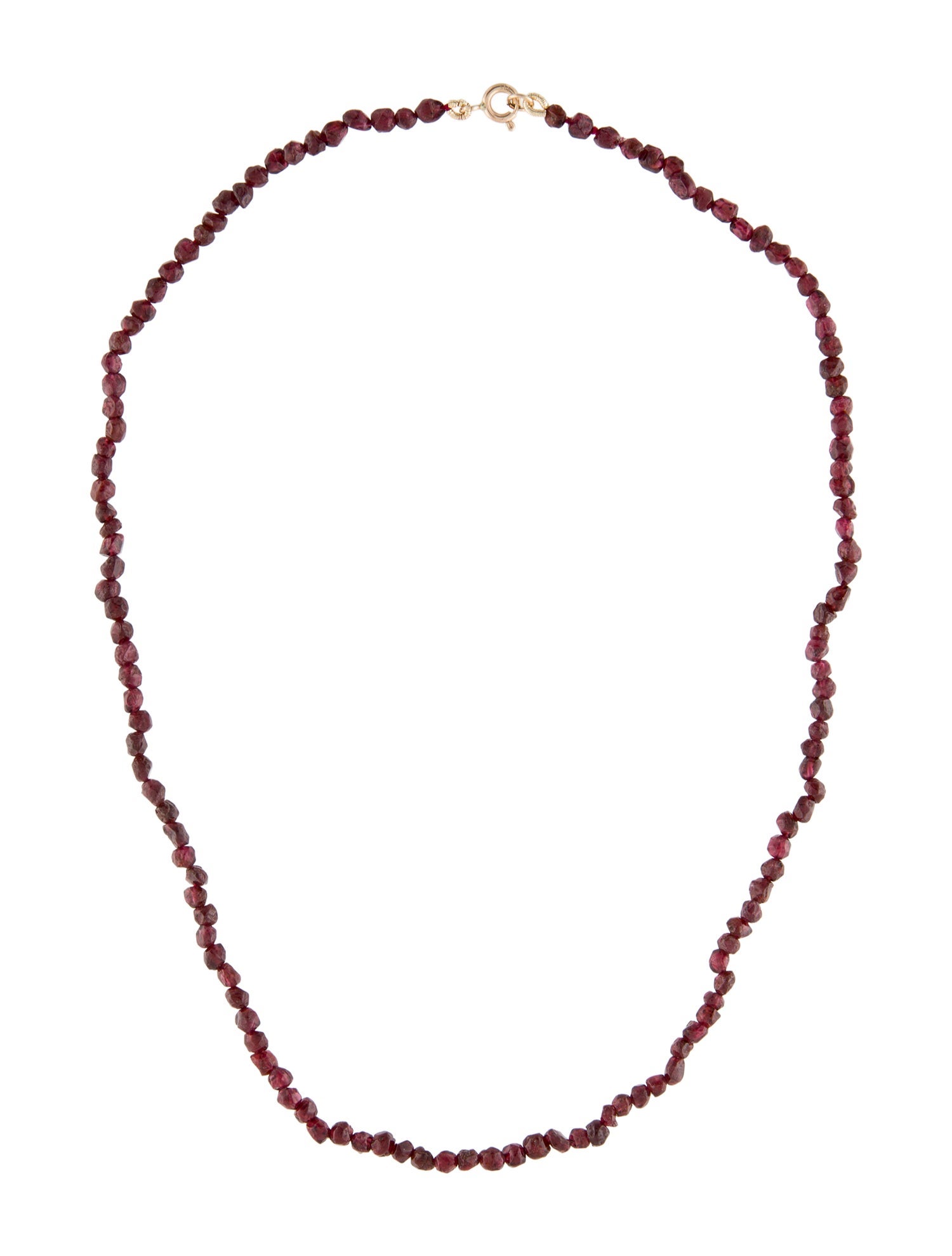 Necklace 14K Garnet Bead Strand