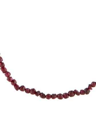 Necklace 14K Garnet Bead Strand Necklace