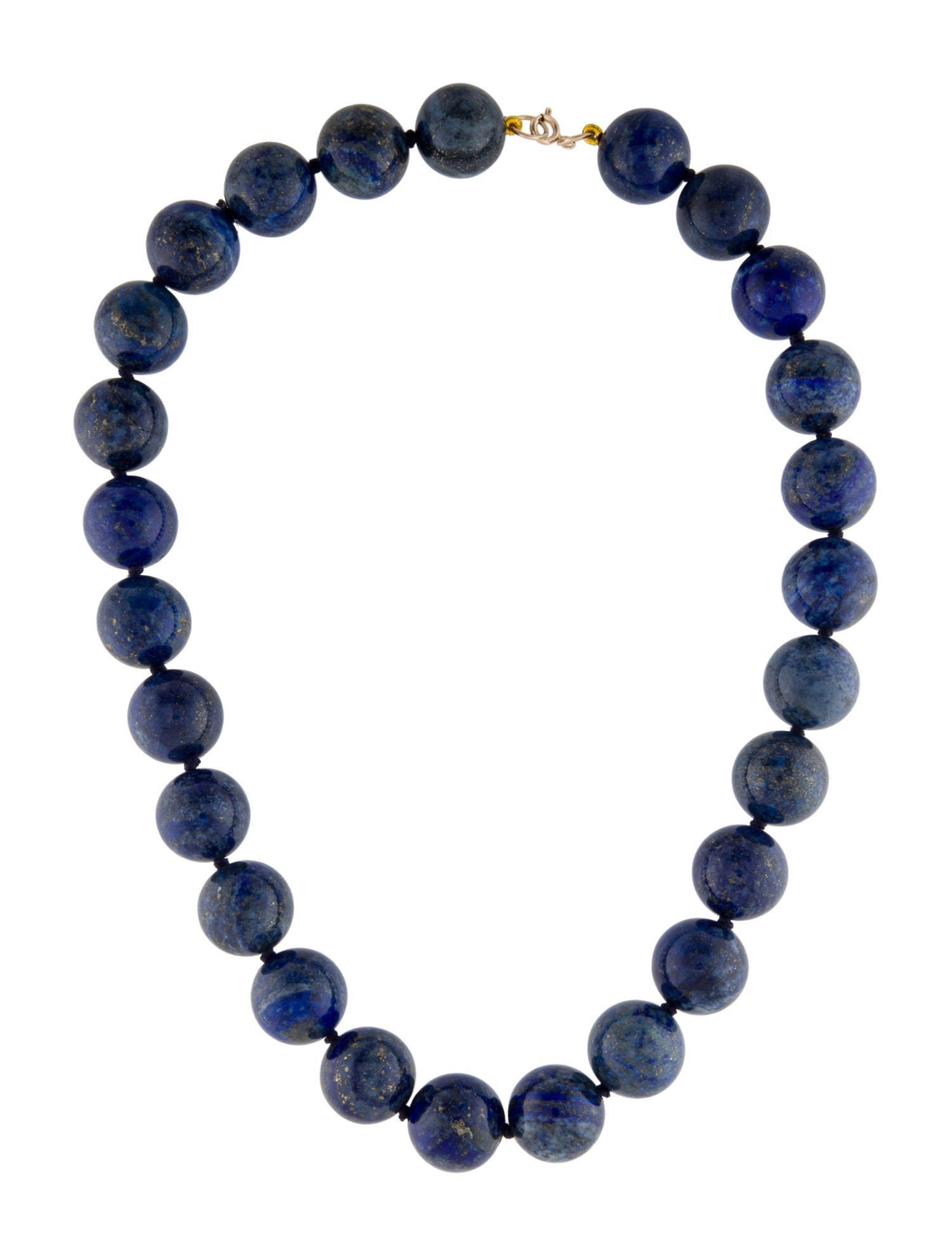 Necklace 14K Lapis Lazuli Bead Strand