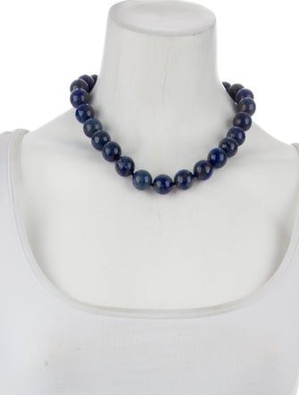 Necklace 14K Lapis Lazuli Bead Strand Necklace