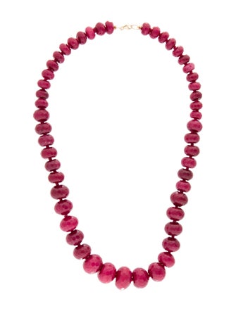 Necklace 14K Graduated Carnelian Bead Strand Necklace