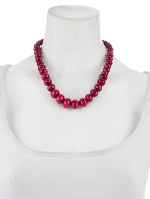 Necklace 14K Graduated Carnelian Bead Strand Necklace