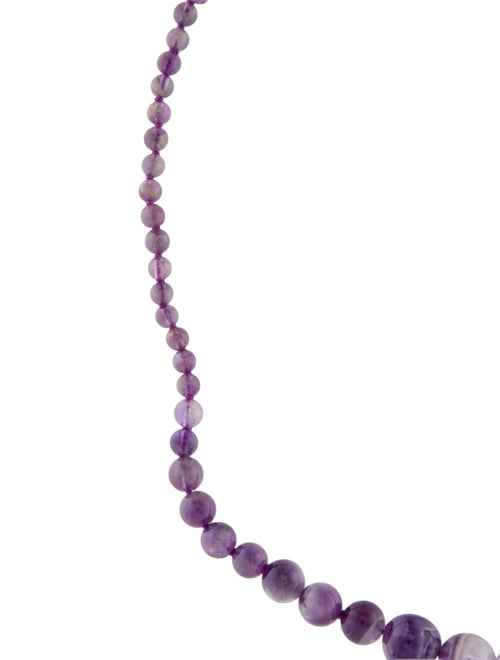 Necklace 14K Amethyst Graduated Bead Strand Necklace