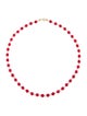 Necklace 14K Pearl, Dyed Quartzite Bead Strand Necklace