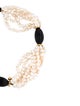 Necklace 18K Pearl & Onyx Station Multistrand Choker