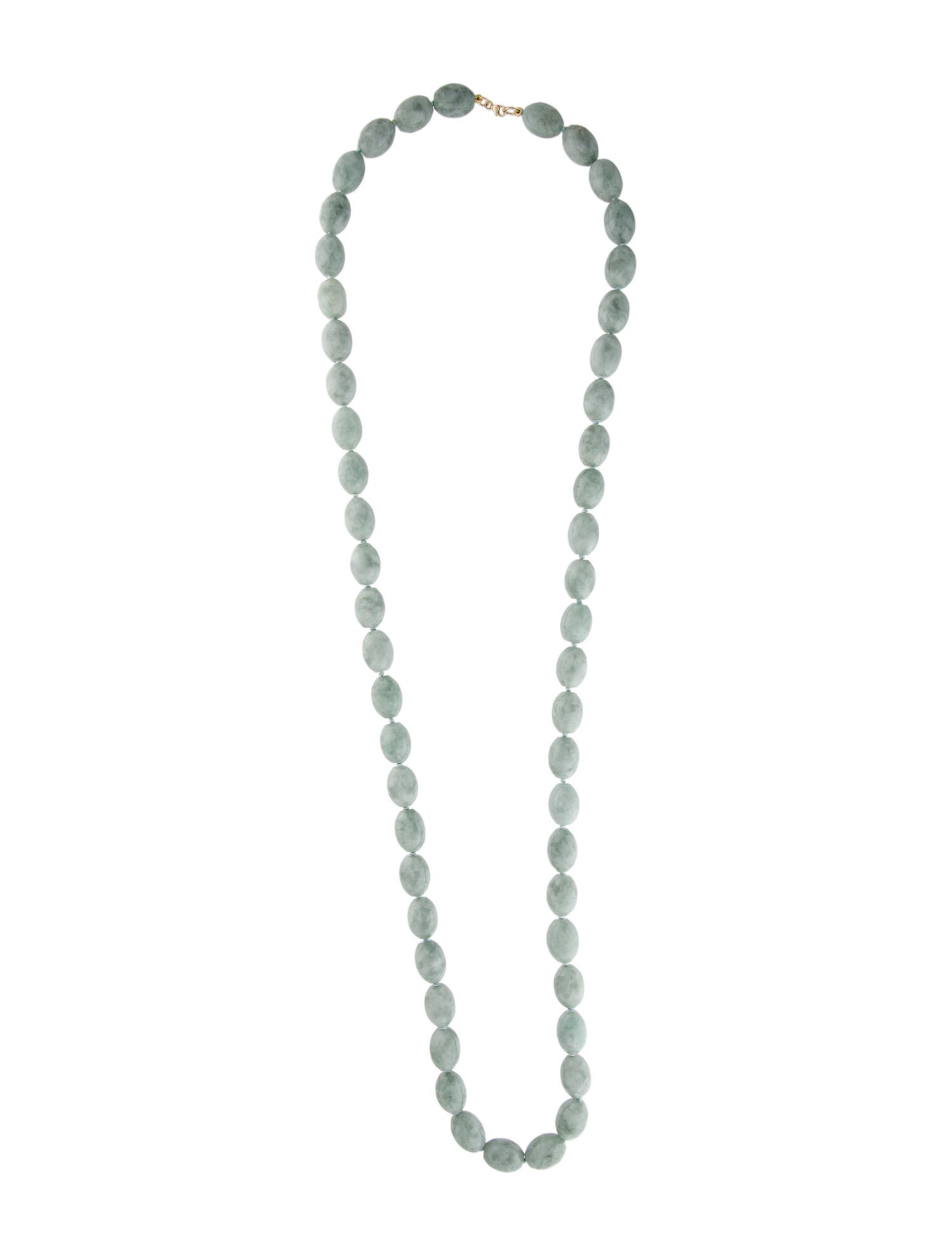 Necklace 14K Jadeite Bead Strand