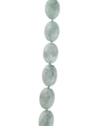 Necklace 14K Jadeite Bead Strand Necklace