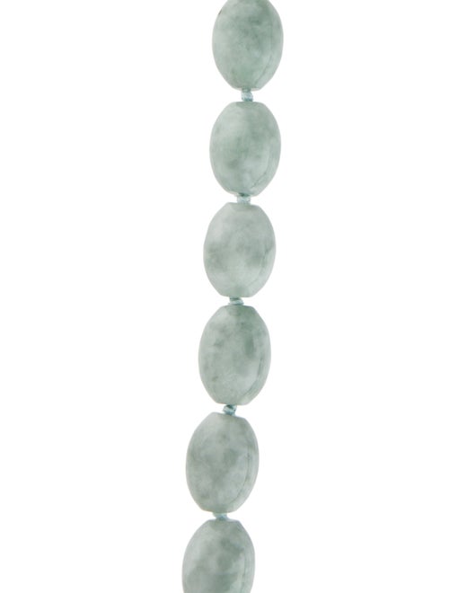 Necklace 14K Jadeite Bead Strand Necklace