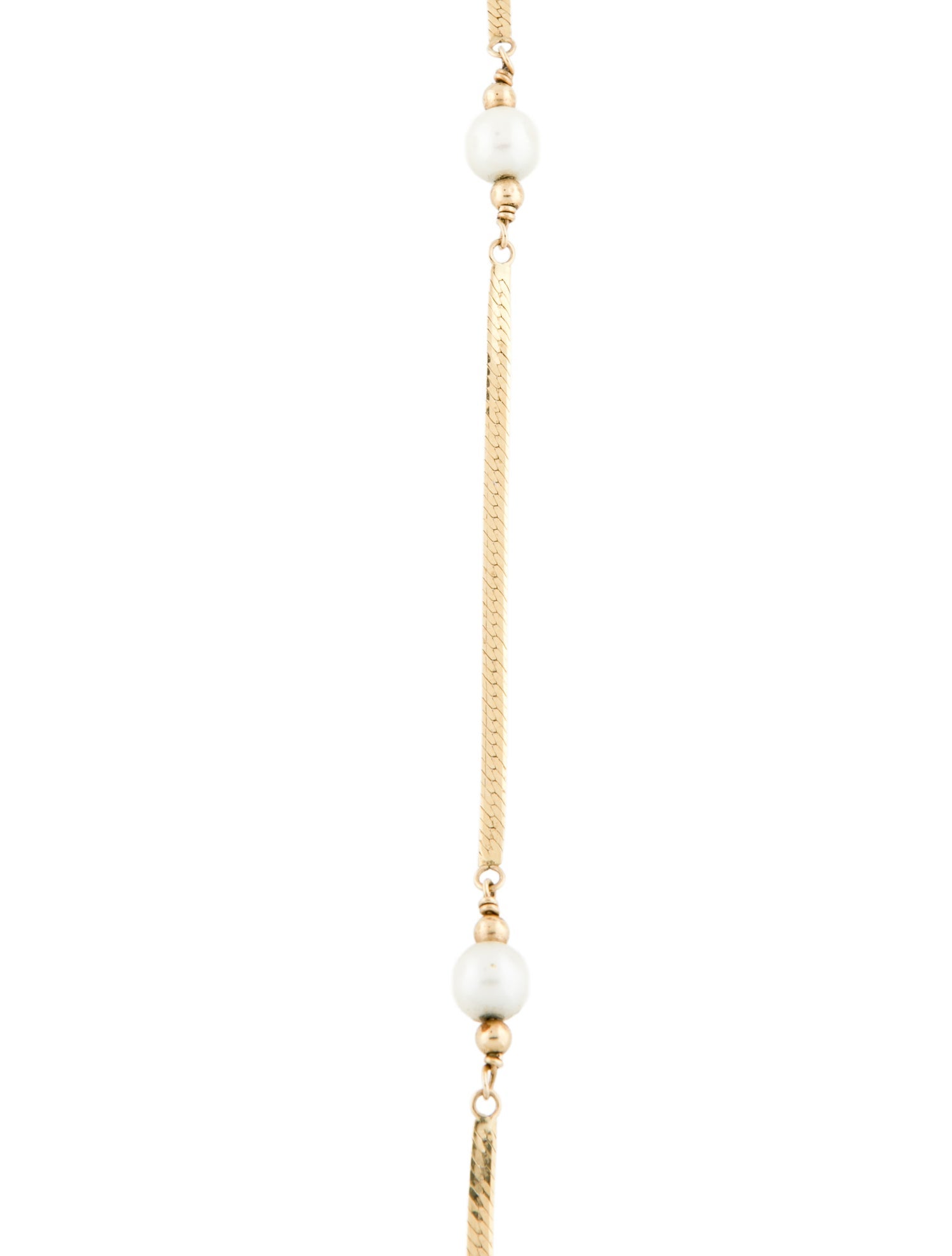 Necklace 14K Pearl Station Chain