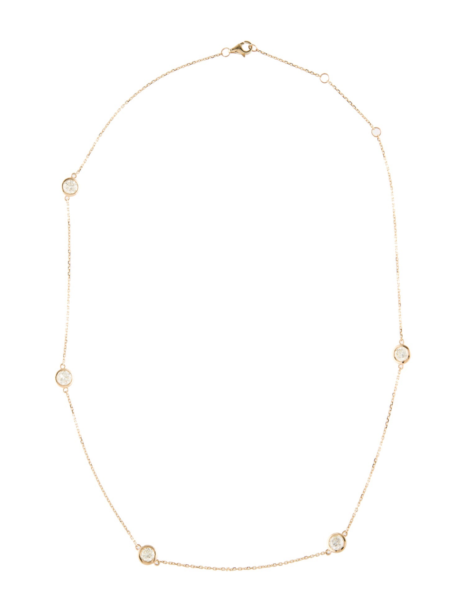 Necklace 14K 1.93ctw Diamond Station