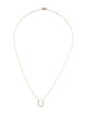 Necklace 14K Diamond Horseshoe Pendant Necklace