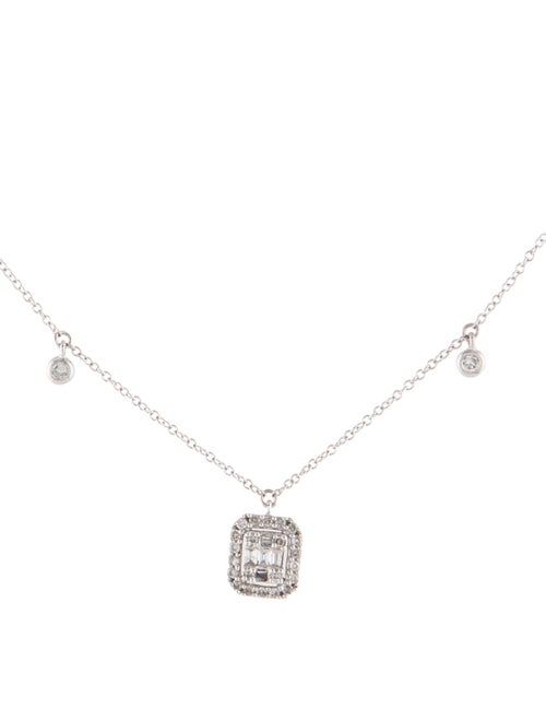 Necklace 14K Diamond Dangling Station Necklace