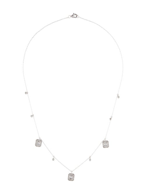 Necklace 14K Diamond Dangling Station Necklace
