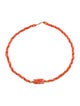 Necklace 14K Coral Beaded Triple Strand