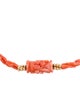 Necklace 14K Coral Beaded Triple Strand